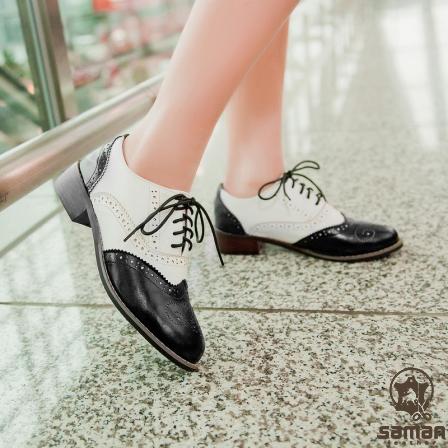 Black and white real leather shoes | Reasonable price, great purchase