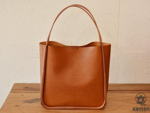 Purchase and price of leather tote brown types