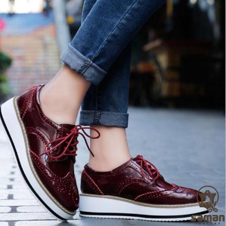 Red synthetic leather shoes | Buy at a cheap price