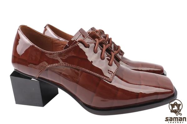 Leather oxford shoes women's brown + best buy price