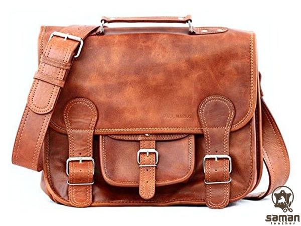 Purchase and today price of leather satchel brown