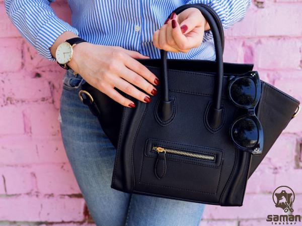 Buy women's black leather bag at an exceptional price